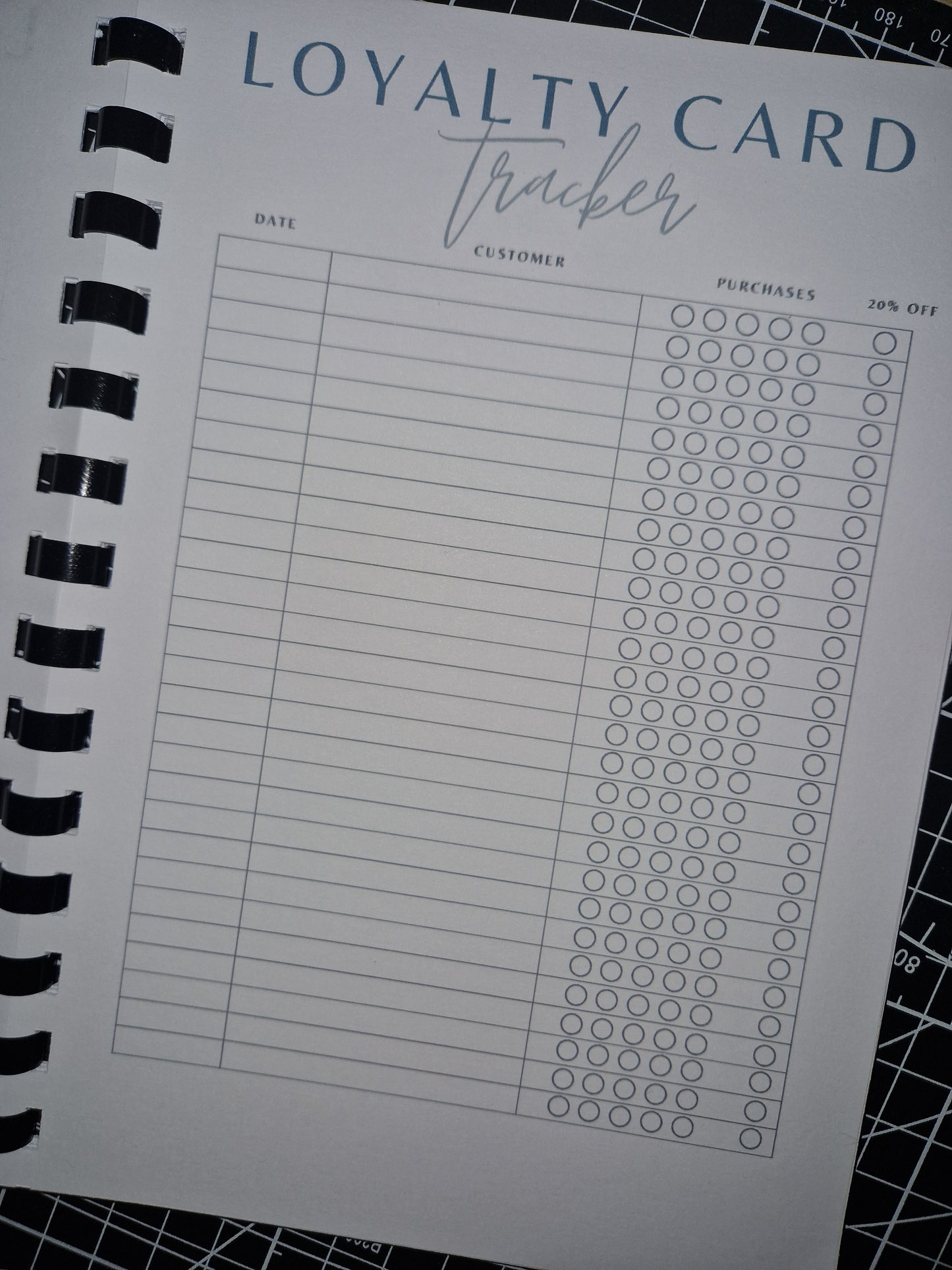 Loyalty card tracker book - custom