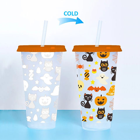 24oz Colour Changing Halloween cold cups