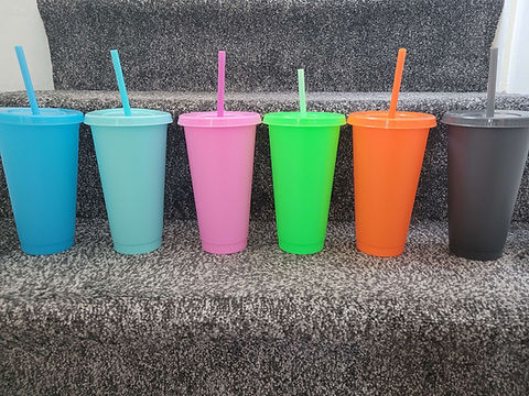 24oz solid coloured cold cups