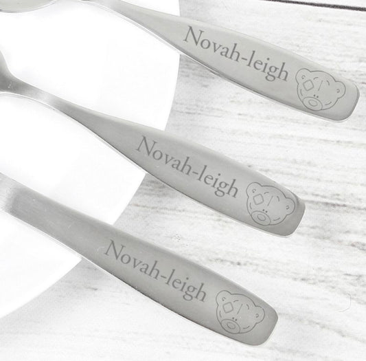 Personalised Tiny Tatty Teddy 3 Piece Cutlery Set