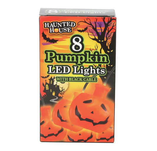 SET OF 8 PUMPKIN LIGHTS