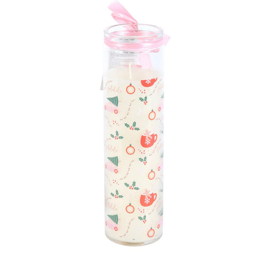 SUGARPLUM FUN CHRISTMAS PRINT TUBE CANDLE