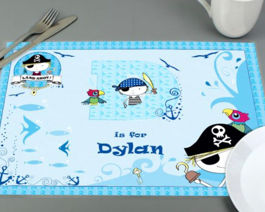 Personalised Pirate Placemat