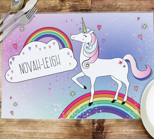 Personalised Unicorn Placemat