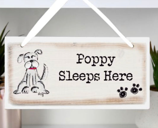 Personalised Dog Wooden Sign