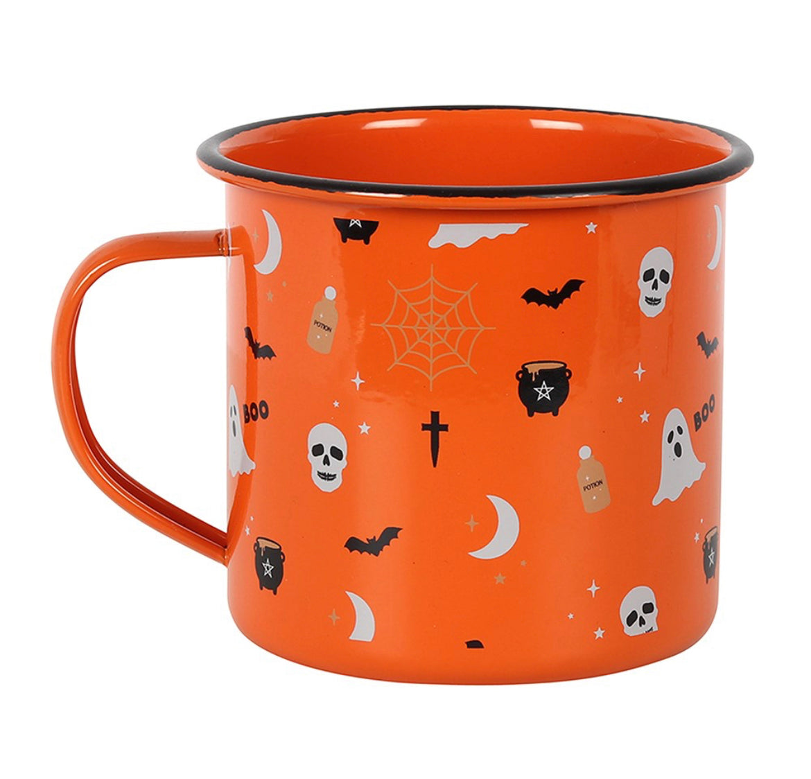 HALLOWEEN PRINT ENAMEL MUG