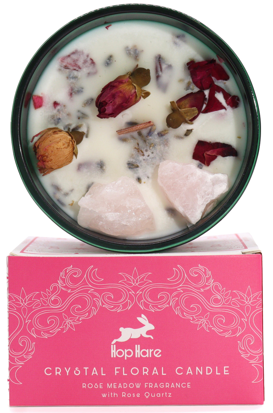 Hop Hare Crystal Magic Flower Candle - The Lovers