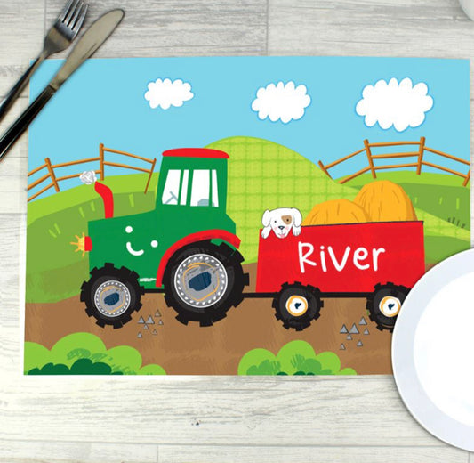 Personalised Tractor Placemat