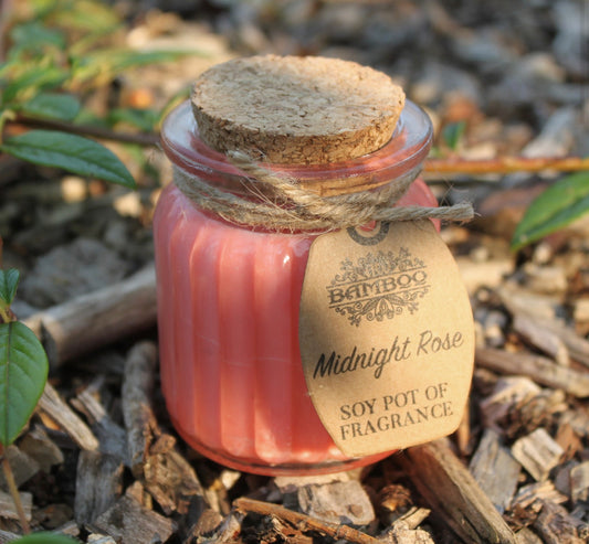 2x Midnight Rose Soy Pot of Fragrance Candles