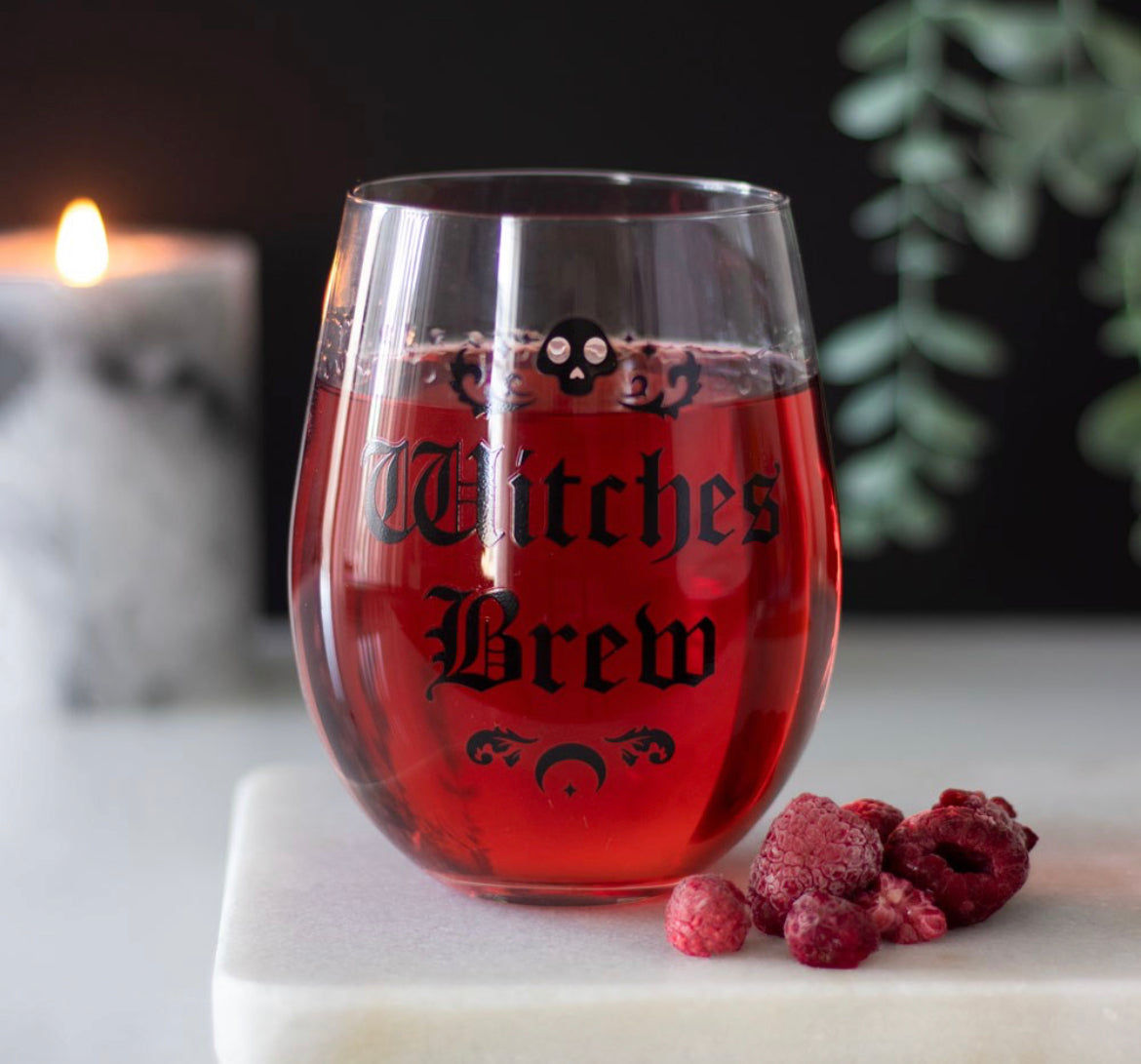 WITCHES BREW STEMLESS WINE GLASS