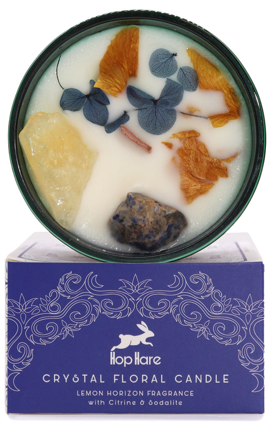 Hop Hare Crystal Magic Flower Candle - The Sun