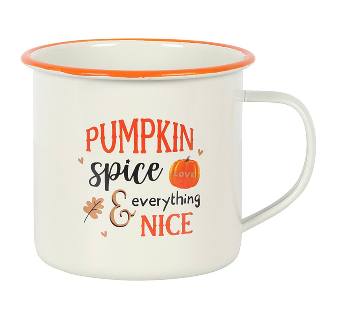 PUMPKIN SPICE ENAMEL MUG