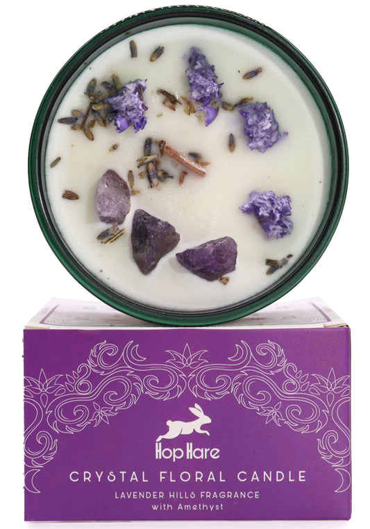 Hop Hare Crystal Magic Flower Candle - The Moon