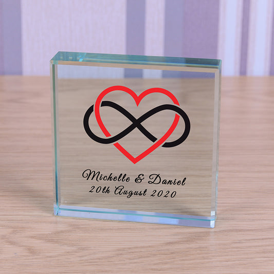 Heart Infinity Glass Token