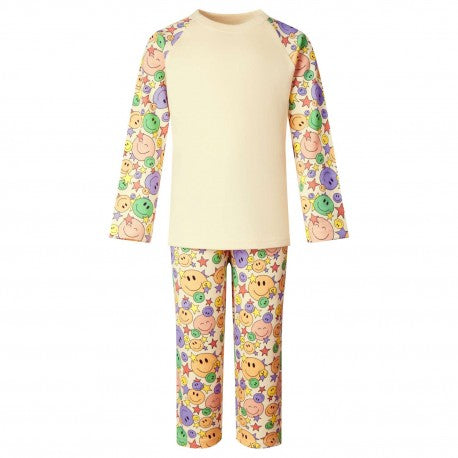 Rainbow Clouds Print Long Sleeve Pyjama Set