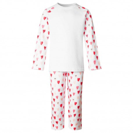 Happy Hearts Print Print Long Sleeve Pyjama Set