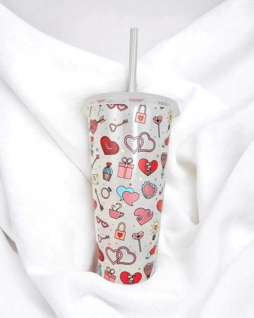 24OZ VALENTINES PRINT CUP