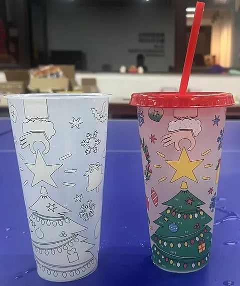 24oz new colour change Christmas cup