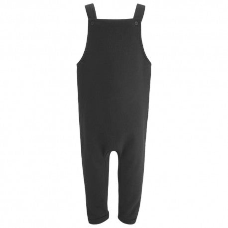 Kids Fleece Overalls in Black