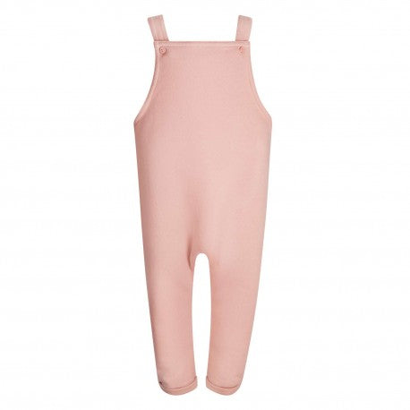 Kids Fleece Overalls in Dusty Pink