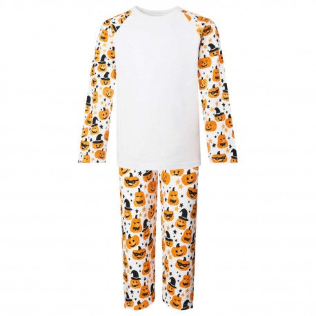 Pumpkin Print Long Raglan Sleeve Pyjama Set