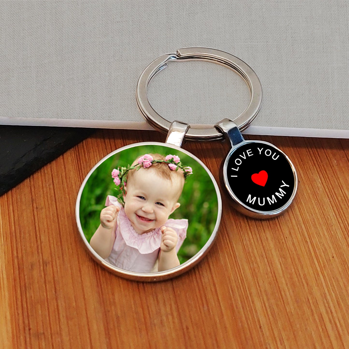 Love Mummy Charm Photo Upload Key Ring