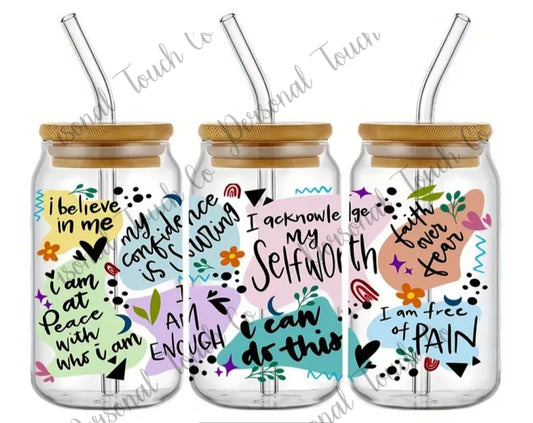 Self love glass jar