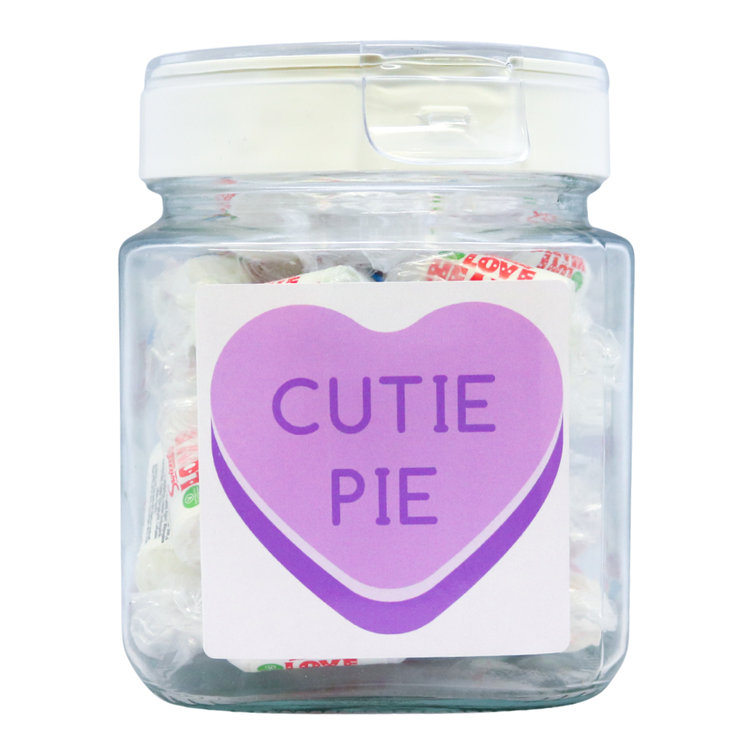 CUTIE PIE' LOVE HEART JAR 450G