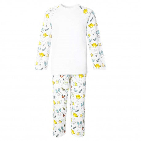 Personlised Easter Print Long Sleeve Pyjama Set