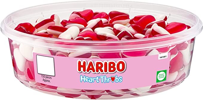 HEART THROBS TUB (HARIBO) 480G