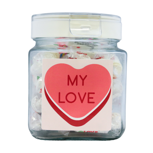 MY LOVE' LOVE HEART JAR 450G