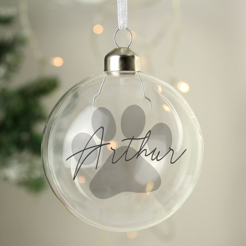 Personalised Pet Glass Bauble