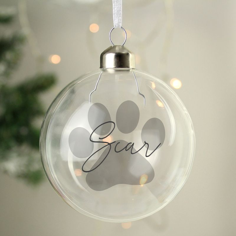 Personalised Pet Glass Bauble