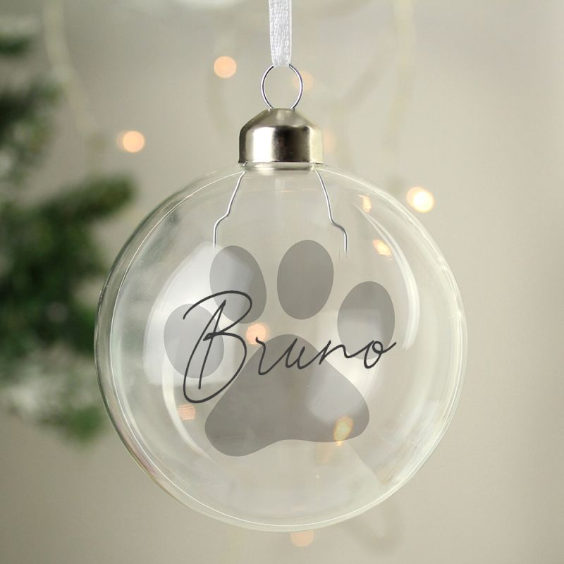 Personalised Pet Glass Bauble